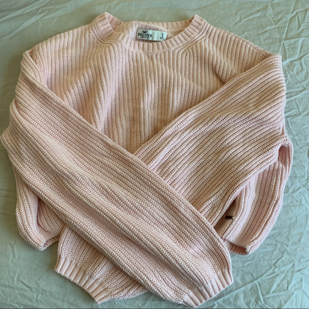 Hollister Cropped Knit Sweater